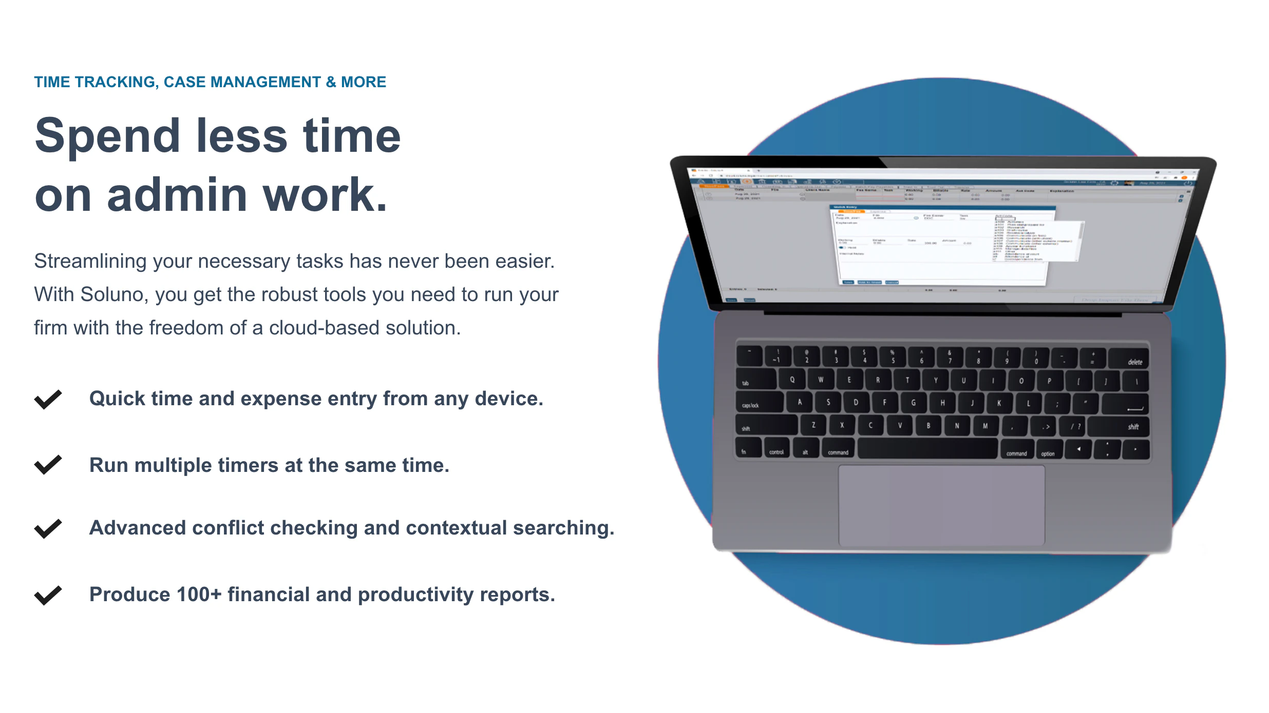 screenshot of Actionstep Legal Accounting